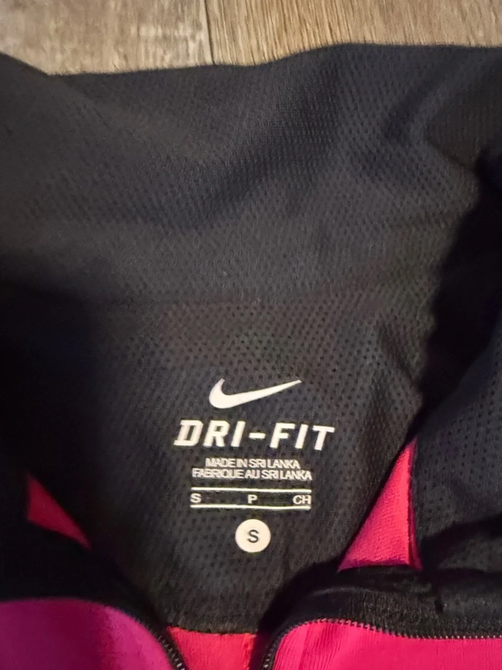 Nike Dri Fit Pink and Black Quarter-Zip Athletic Pullover